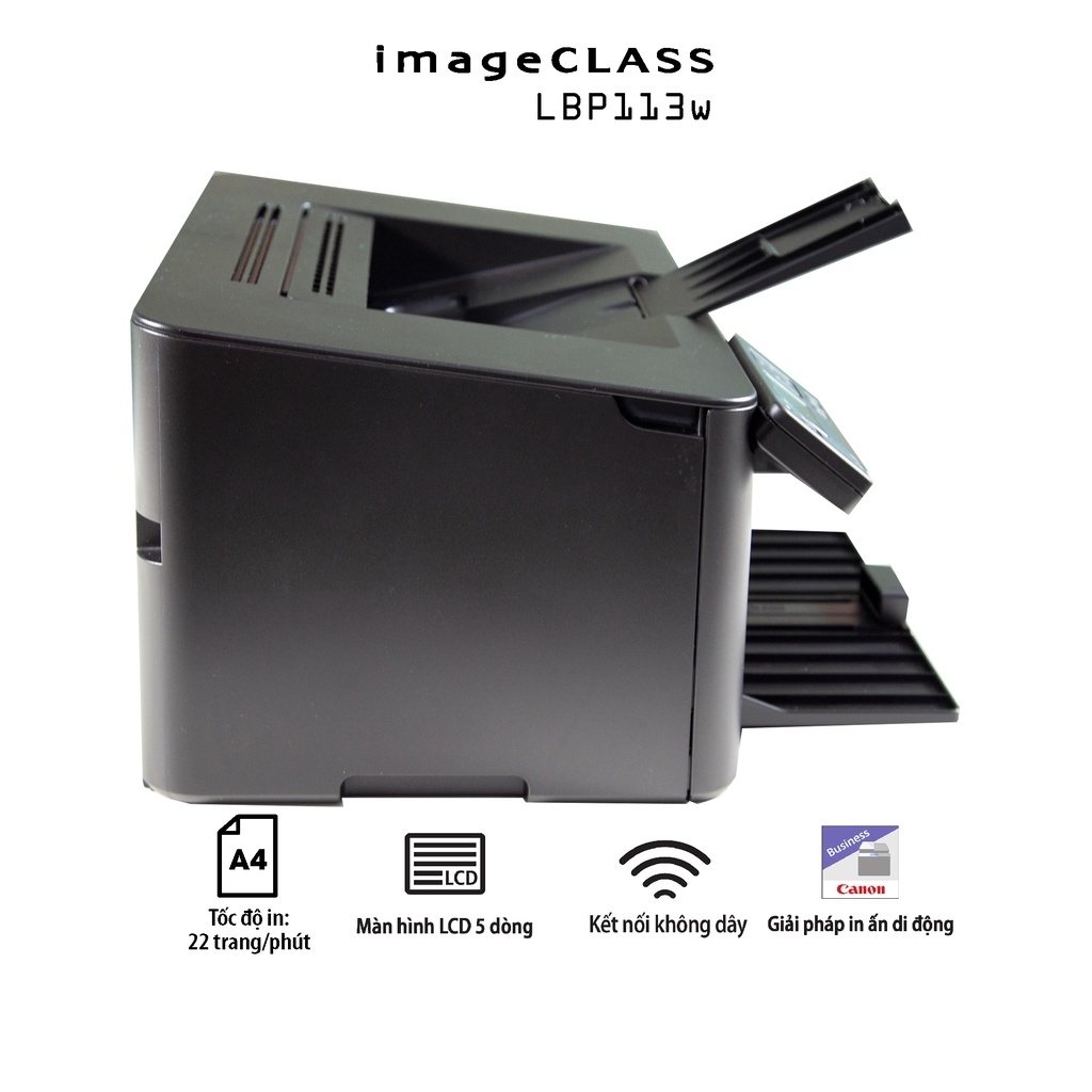 Máy in Laser Canon LBP 913W tốc độ in 22 trang/phút nhỏ gọn có WIFI