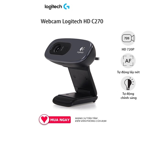 Webcam Logitech C270 HD 720P