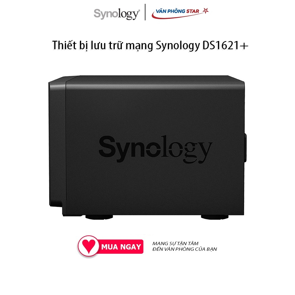 Thiết bị lưu trữ mạng Synology DS1621+ 4 GB DDR4 ECC SODIMM AMD Ryzen V1500B 4-core 2.2 GHz 6 Khay đựng ổ cứng