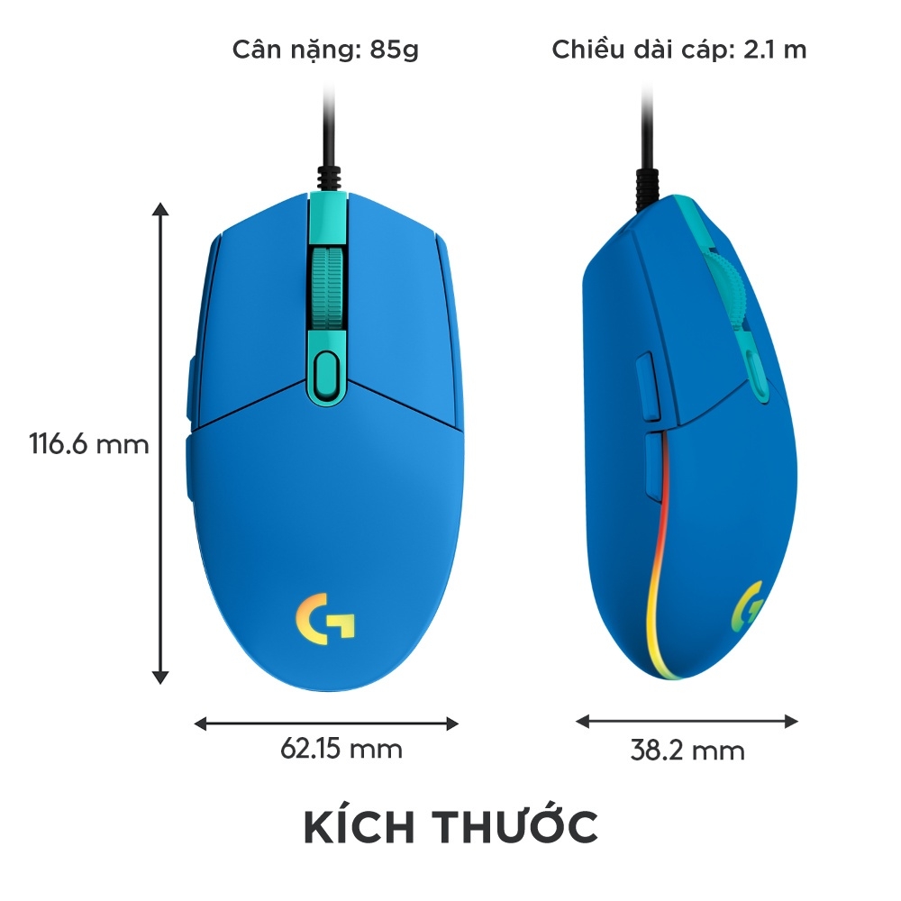 Chuột chơi game có dây Logitech G300S 2500 DPI 9 nút bấm có thể lập trình, 7 màu RGB tại vanphongstar
