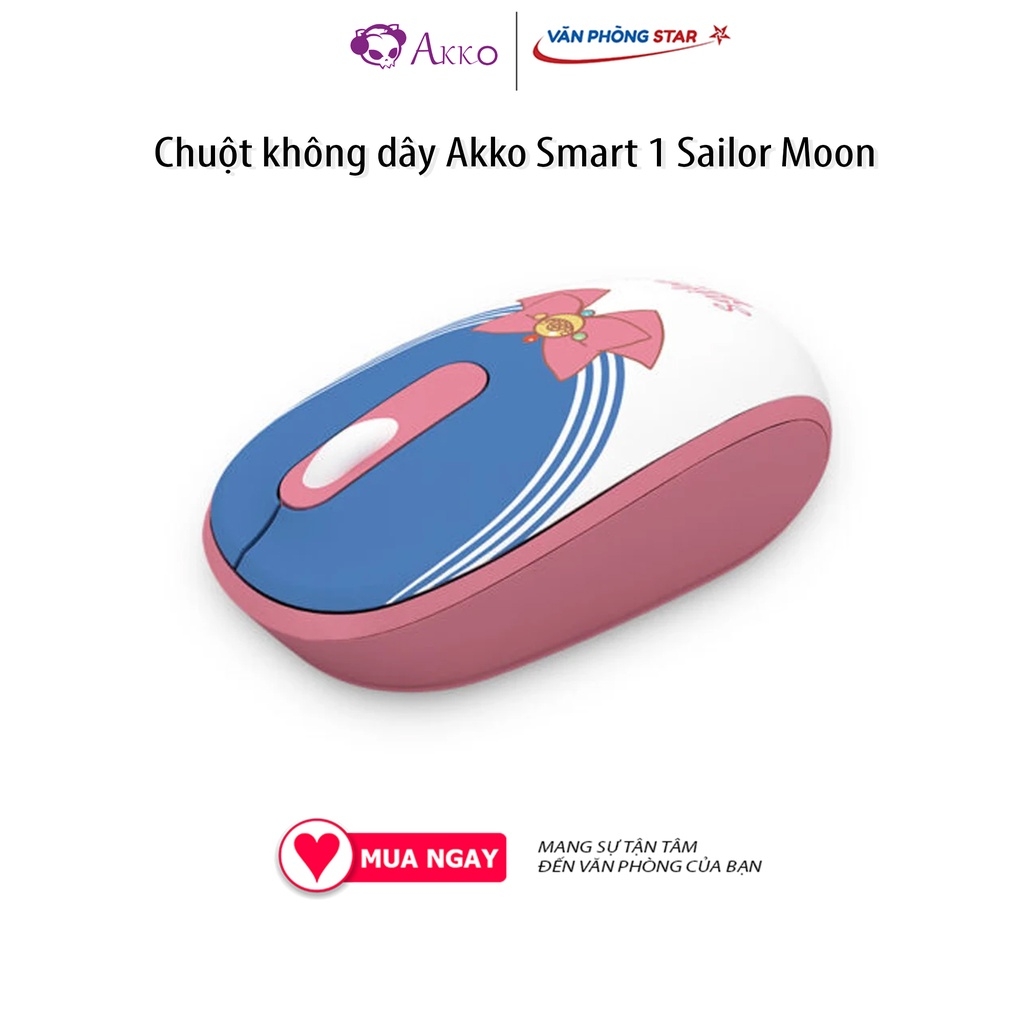 Chuột không dây Akko Smart 1 Sailor Moon khoảng cách kết nối 10m, Tương thích Windows XP/Vista/7/8/10 - Mac OS - Chrome