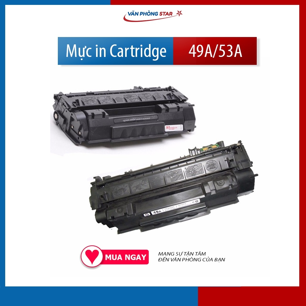Hộp mực 49A 53A dùng cho máy in HP P2015/DN/N/X Máy in Canon LBP 3300/3310/3360/3370 có lỗ đổ mực dung lượng 3000 trang