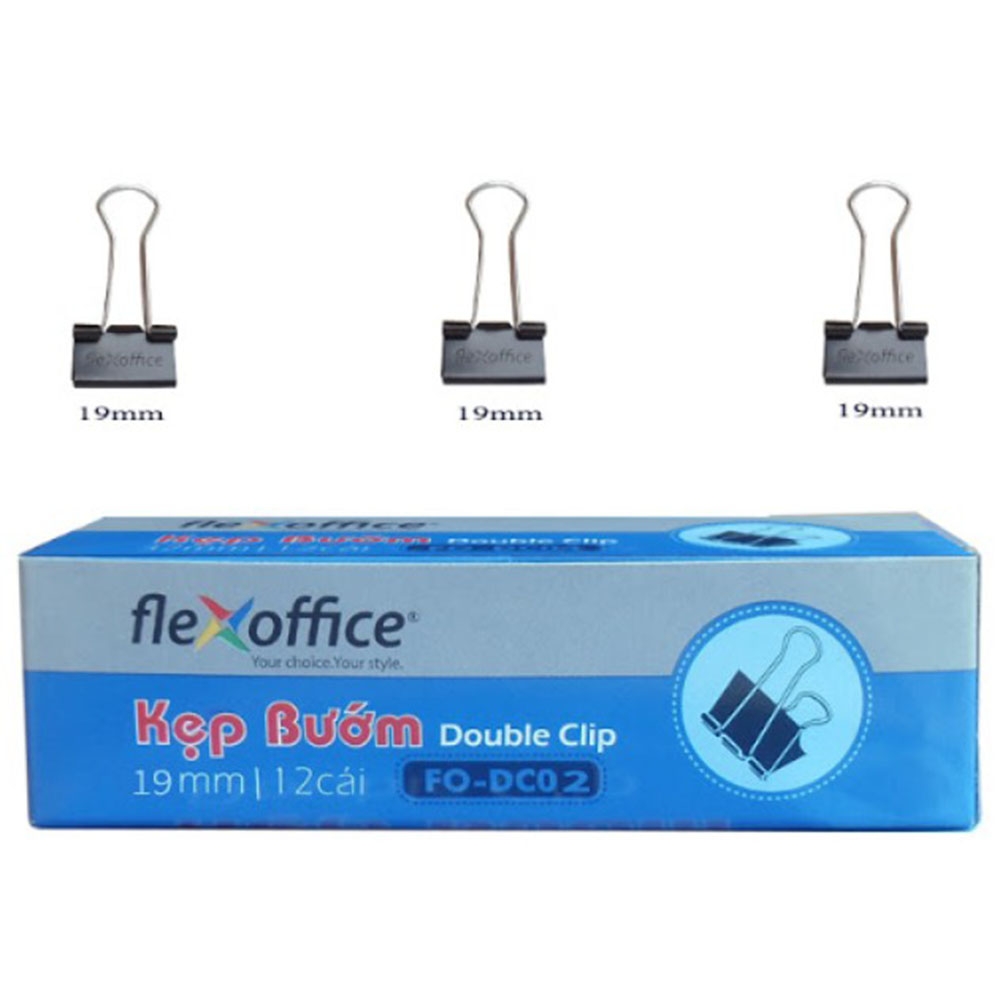 Kẹp bướm Flexoffice 19mm FO-DC02