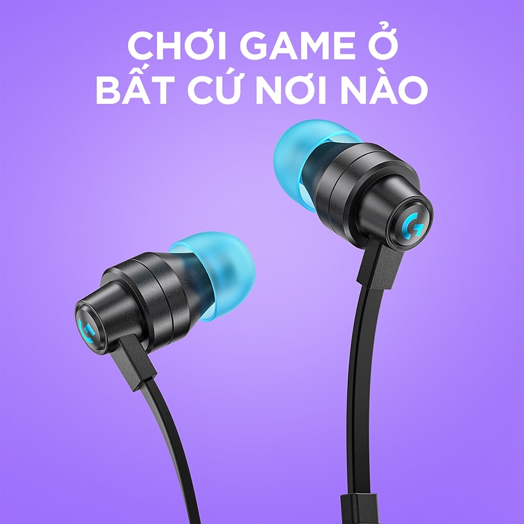 Tai nghe gaming logitech G333 chính hãng màn loa động kép Dual Driver, độ bền cao, 3.5mm Aux, Mic và điều khiển trên dây