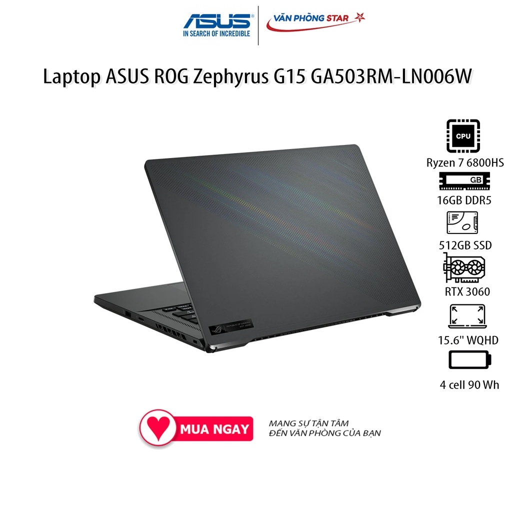 Laptop ASUS ROG Zephyrus G15 GA503RM-LN006W (15.6
