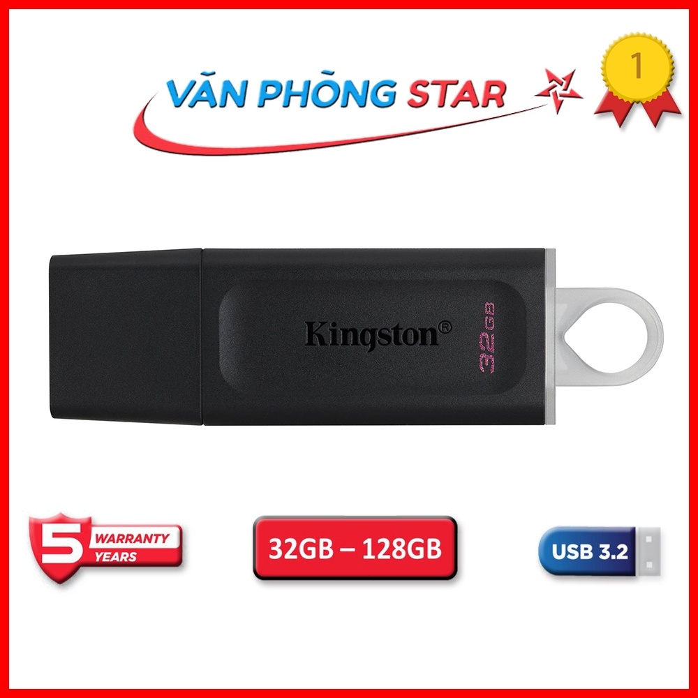 USB kingston 3.2 Gen 1 - dung lượng 128GB/64GB/32GB - chính hãng bảo hành 5 năm ,tốc độ cao 115 Mbps-tương thích 2.0/3.0