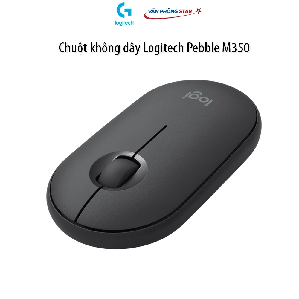 [Free ship] Chuột không dây Logitech Pebble M350 tối giản, hiện đại, thuận tiện khi sử dụng độ phân giải 100 dpi.