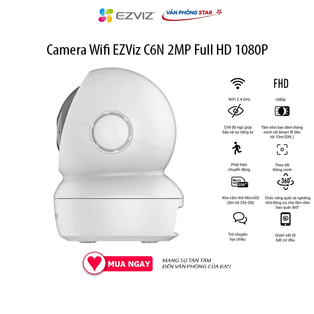 Camera Wifi hồng ngoại Ezviz CV246 C6N Full HD 1080P 2MP