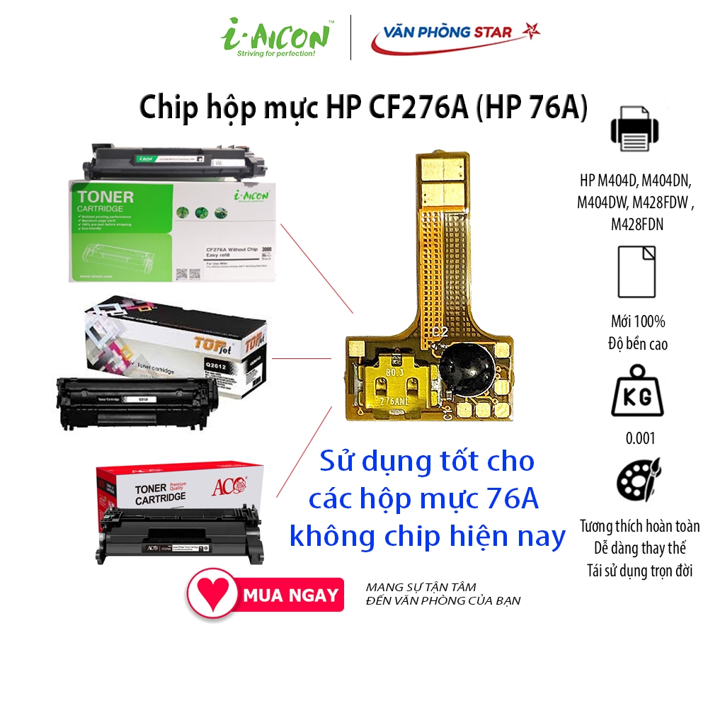 Chip hộp mực HP CF276A