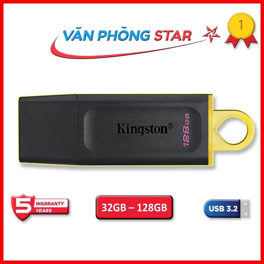 USB kingston 3.2 Gen 1 - dung lượng 128GB/64GB/32GB - chính hãng bảo hành 5 năm ,tốc độ cao 115 Mbps-tương thích 2.0/3.0