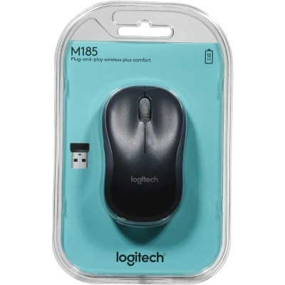 Chuột không dây Logitech wireless M185 cảm biến quang, 1000 Dpi, chuột không tiếng ồn, Chính hãng BH 36