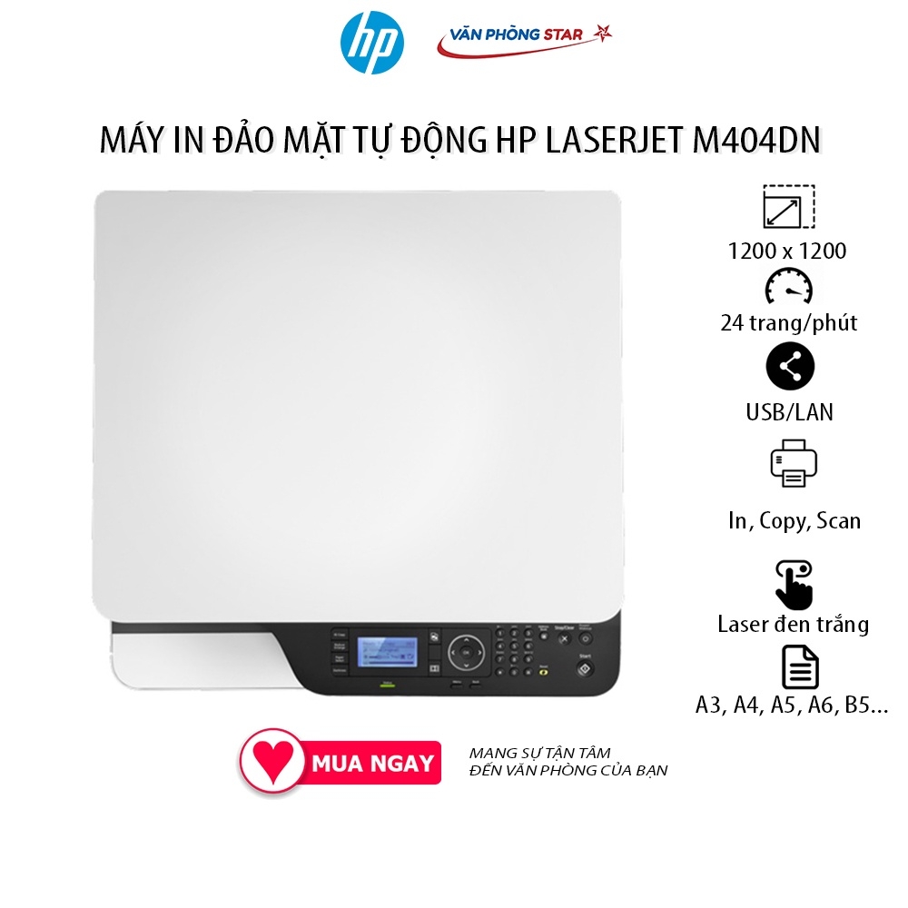 Máy in Laser A3 đa chức năng HP LaserJet M440NDA. Máy in đảo mặt A3, Scan, Photo, ADF - Chính hãng