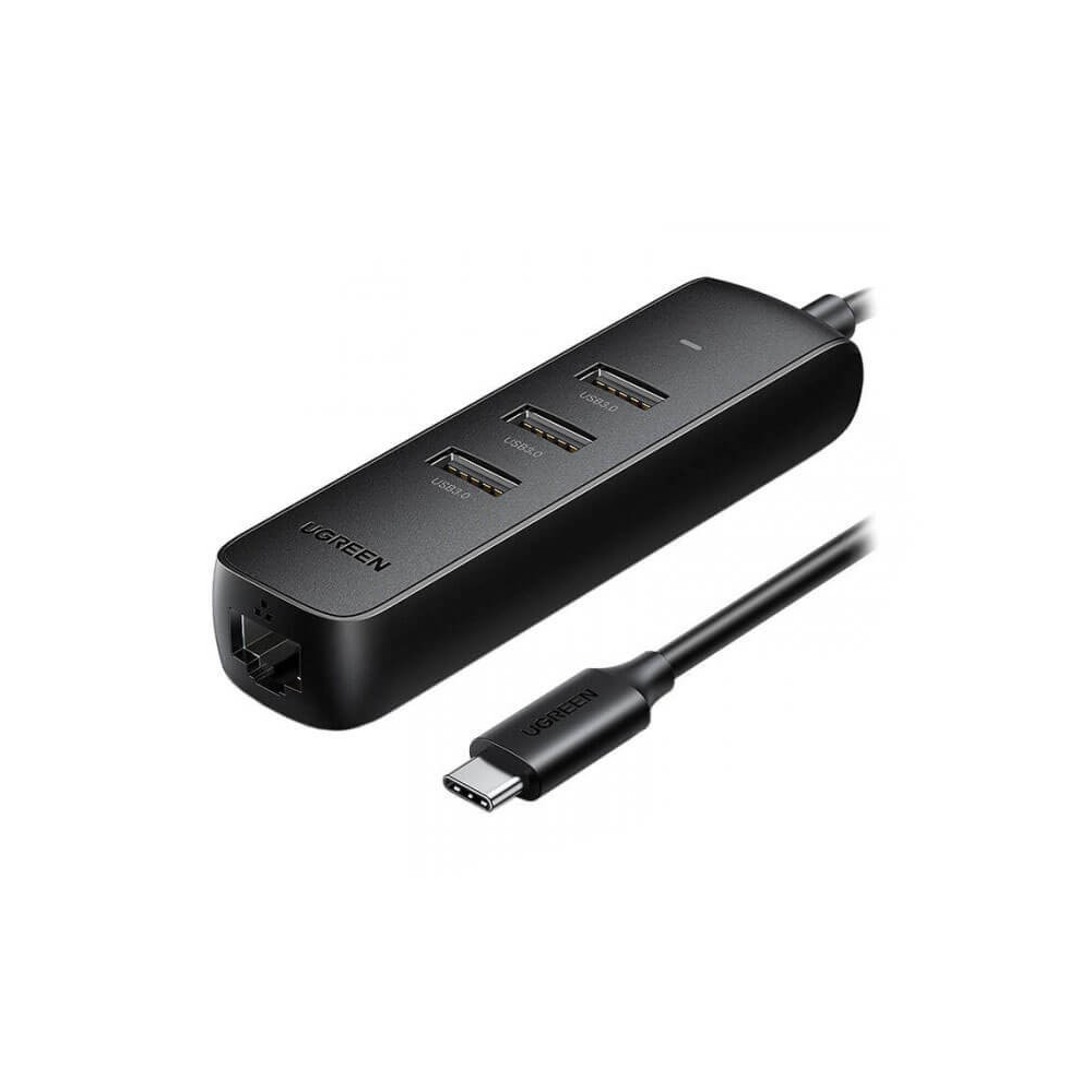 Bộ chuyển USB Type C 2.0 sang USB 3.0 + LAN 10/100 Mbps CM416 20010917 Ugreen 10917