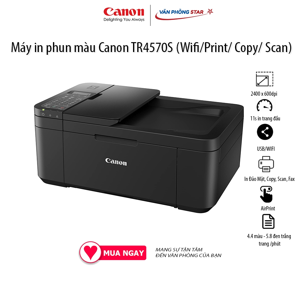 Máy in phun màu Canon TR4570S đa chức năng Wifi