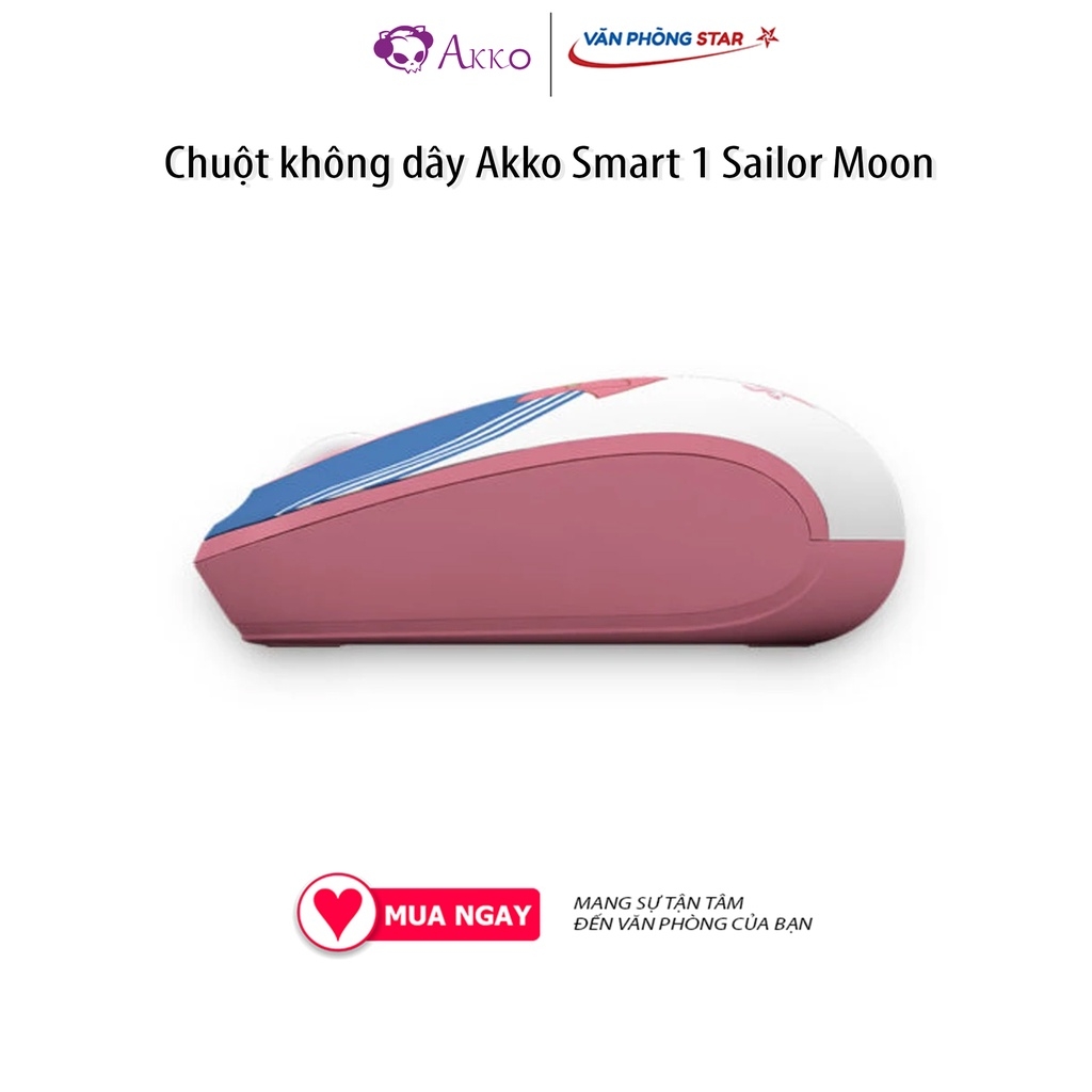 Chuột không dây Akko Smart 1 Sailor Moon khoảng cách kết nối 10m, Tương thích Windows XP/Vista/7/8/10 - Mac OS - Chrome