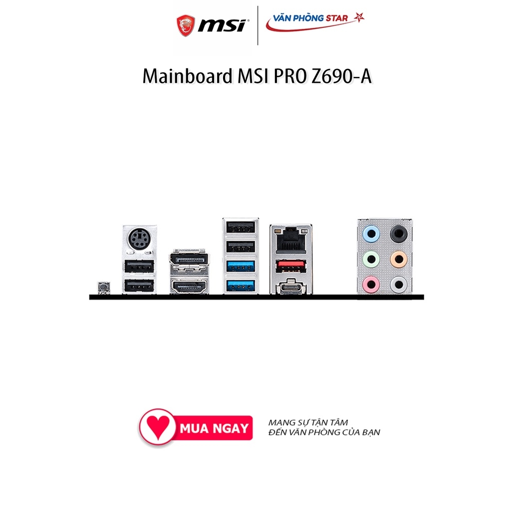 Mainboard MSI PRO Z690-A (Intel Z690, Socket 1700, ATX, 4 khe RAM DDR4)