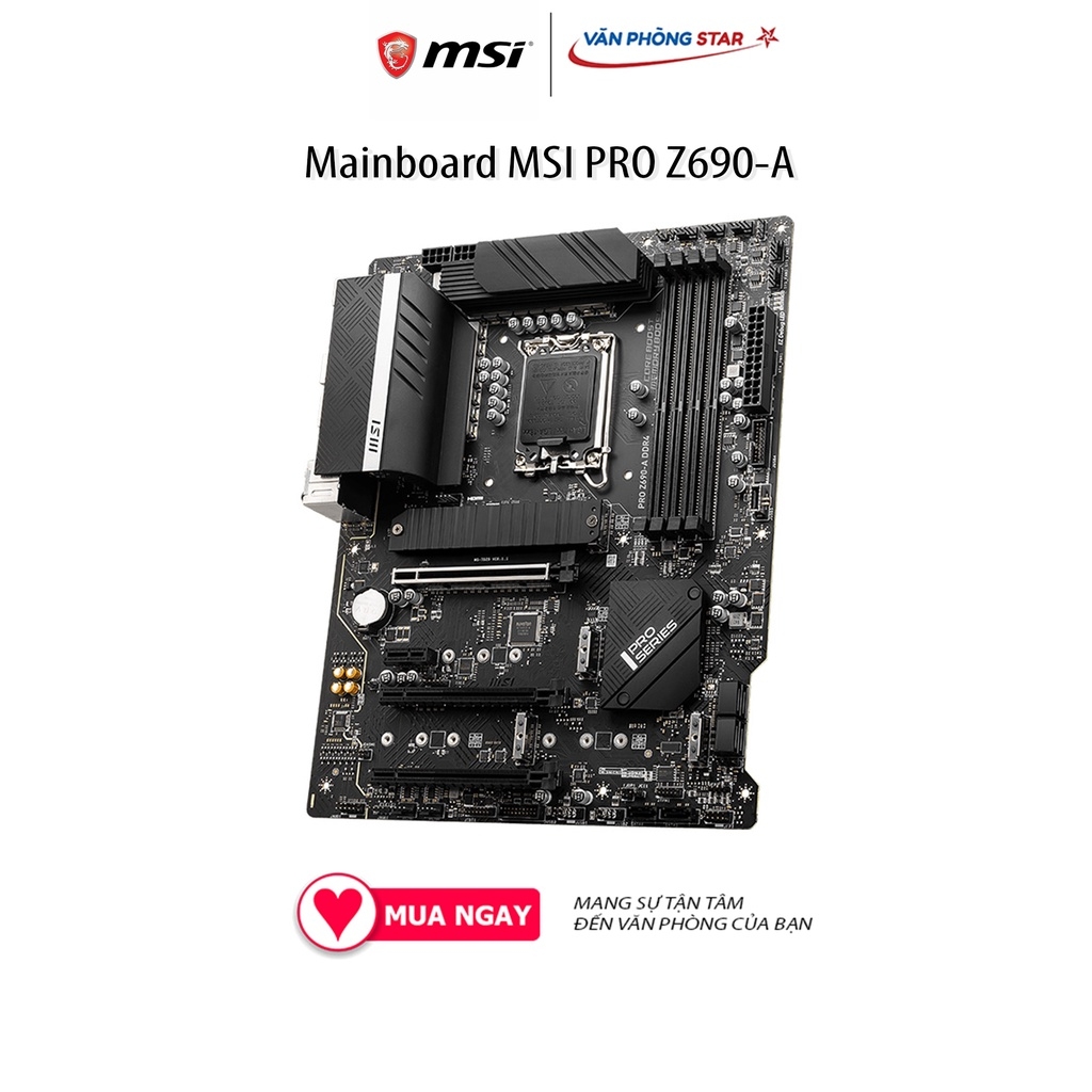 Mainboard MSI PRO Z690-A (Intel Z690, Socket 1700, ATX, 4 khe RAM DDR4)