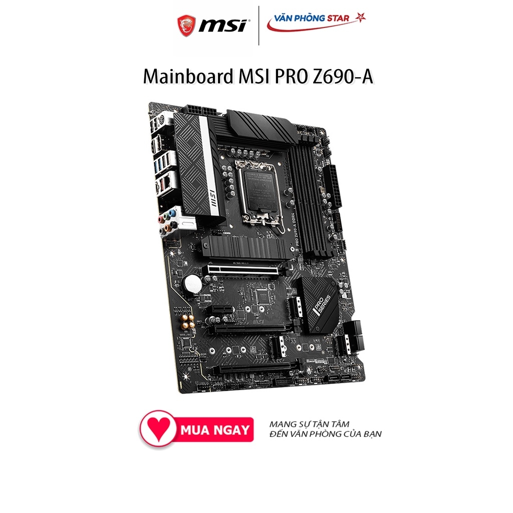 Mainboard MSI PRO Z690-A (Intel Z690, Socket 1700, ATX, 4 khe RAM DDR4)