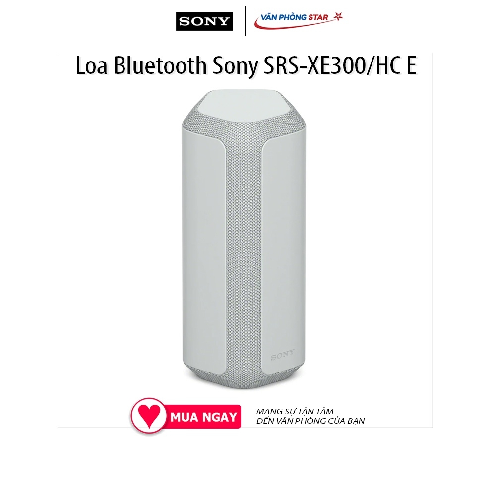 Loa Bluetooth Sony SRS-XE300/HC E - Tần số phản hồi 20 Hz - 20.000 Hz - Kết nối USB Type-C - Chống nước IP67
