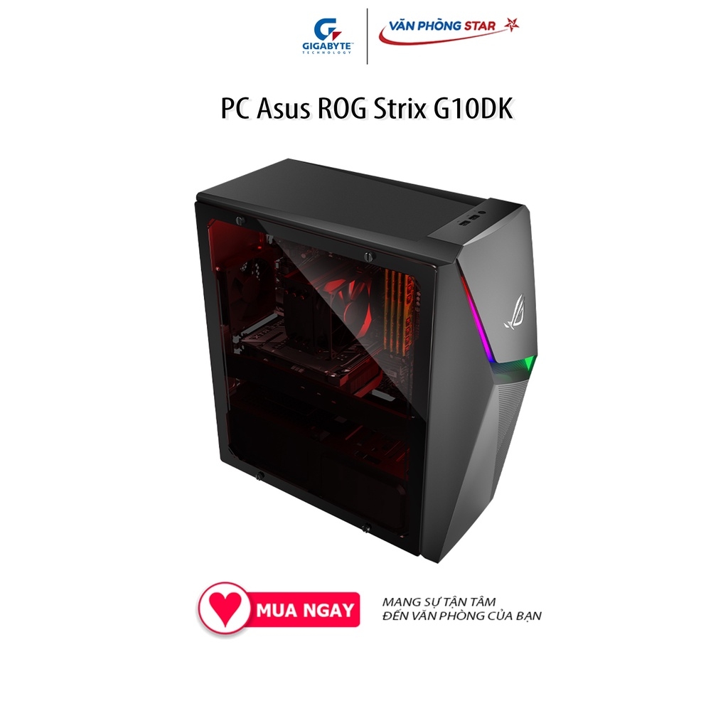 PC Asus ROG Strix G10DK (R5 5600G/8GB RAM/512GB SSD/GTX1660Ti/WL+BT5/Win 11)