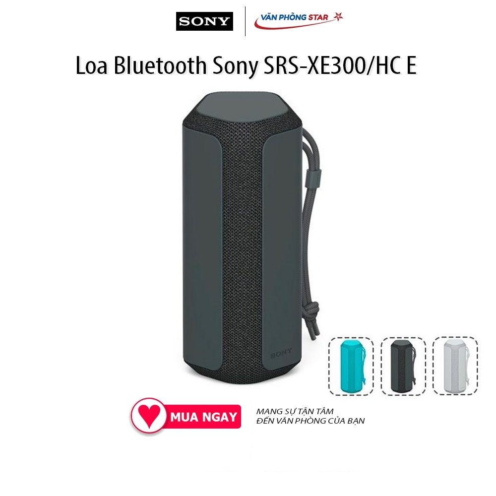 Loa Bluetooth Sony SRS-XE300/HC E - Tần số phản hồi 20 Hz - 20.000 Hz - Kết nối USB Type-C - Chống nước IP67