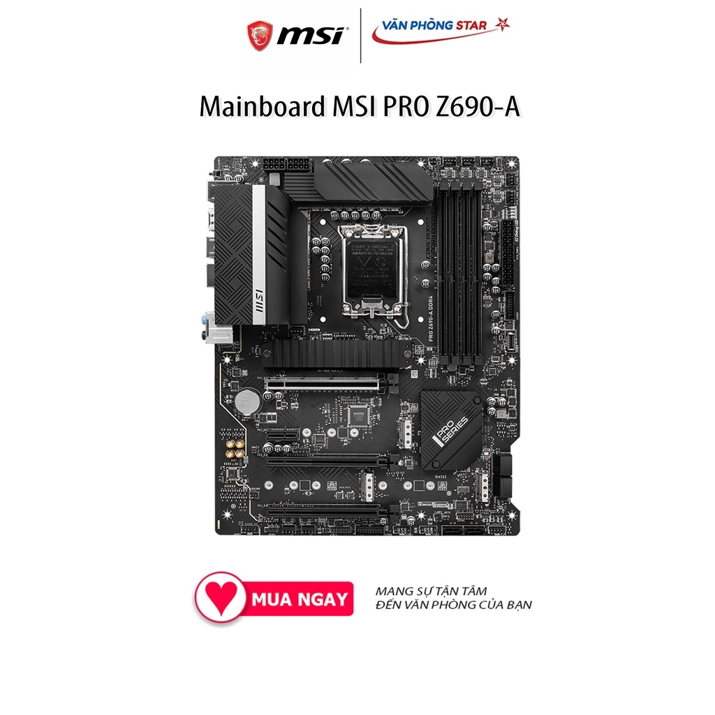 Mainboard MSI PRO Z690-A (Intel Z690, Socket 1700, ATX, 4 khe RAM DDR4)