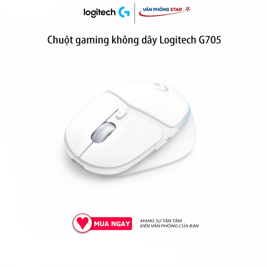 Chuột Logitech G705 Aurora Wireless đèn LED RGB, kết nối không dây LightSpeed, Bluetooth, có dây, Cảm biến quang 8200dpi