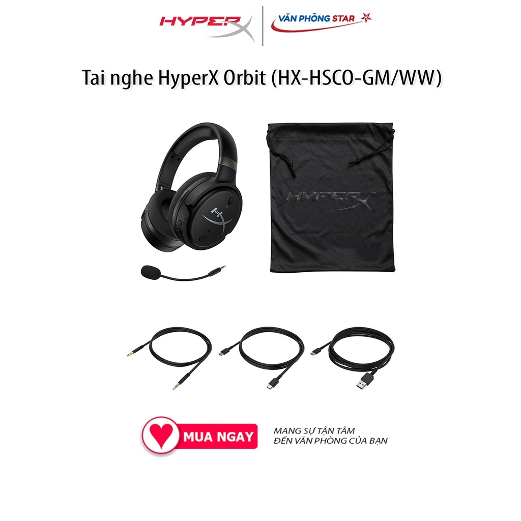 Tai nghe HyperX Orbit (HX-HSCO-GM/WW).Chất lượng âm thanh đỉnh cao, chống ồn, micro lọc tạp âm, kết nối Type A, C, 3.4mm
