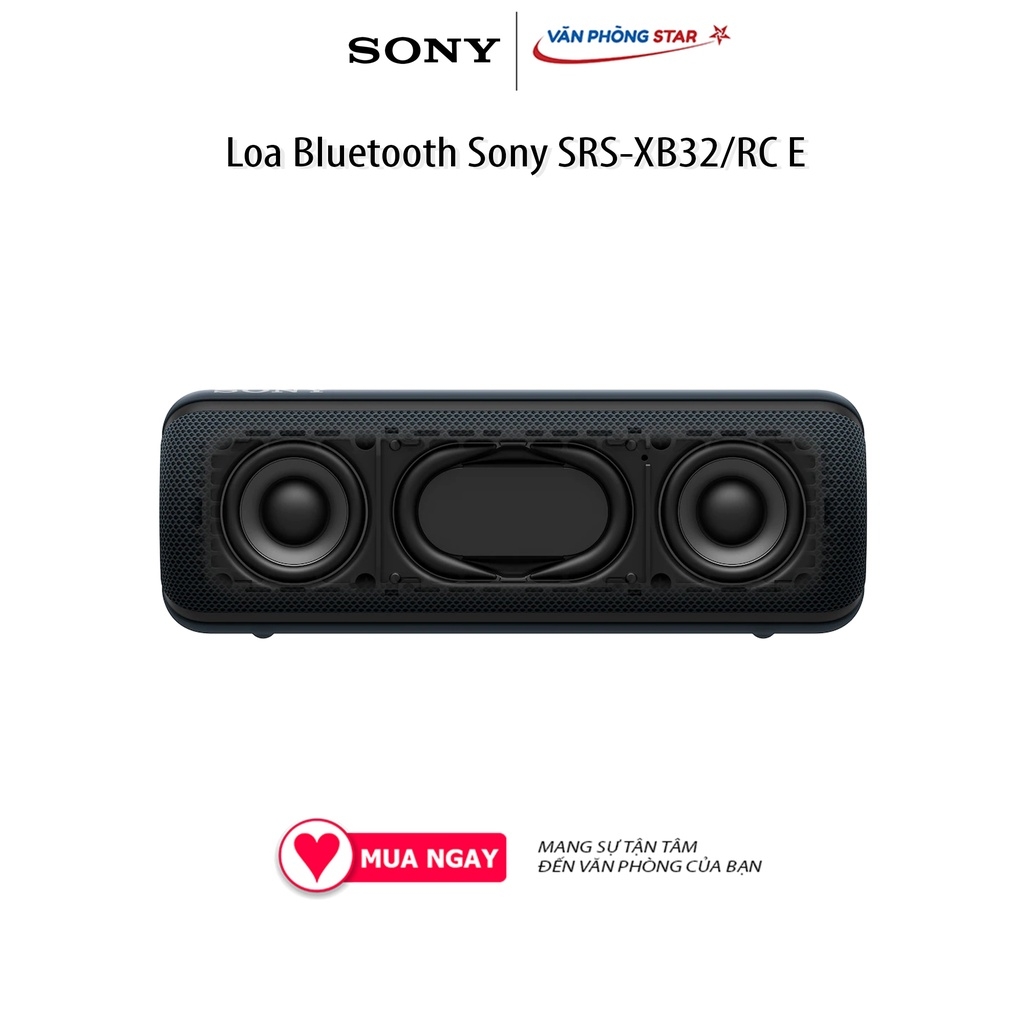 Loa Bluetooth Sony SRS-XB32/RC EXTRA BASS. Kết nối Bluetooth, NFC. Khả năng chống nước IP67 chính hãng