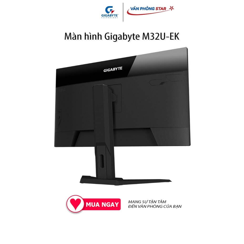 Màn hình Gigabyte M32U-EK (31.5 inch/UHD/IPS/144Hz/1ms/350 nits/HDMI+DP+USB+USBC/Loa)