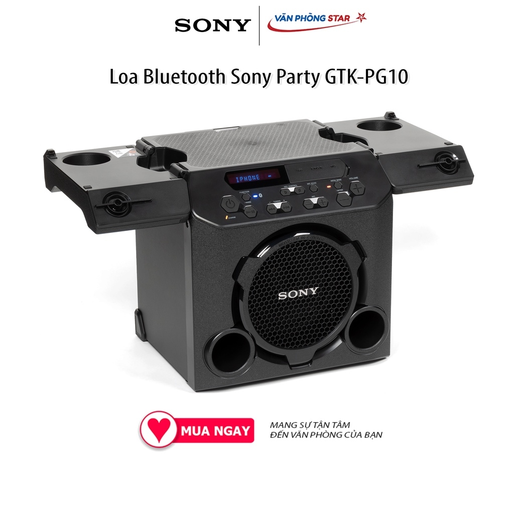 Loa Bluetooth Sony Party GTK-PG10 Kết nối USB,  Bluetooth, Kết nối Microphone,âm thanh mạnh mẽ rõ ràng