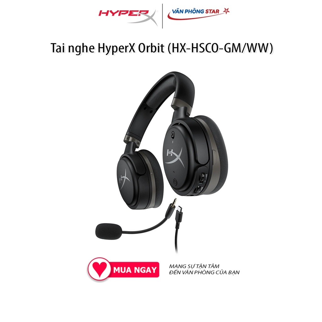 Tai nghe HyperX Orbit (HX-HSCO-GM/WW).Chất lượng âm thanh đỉnh cao, chống ồn, micro lọc tạp âm, kết nối Type A, C, 3.4mm