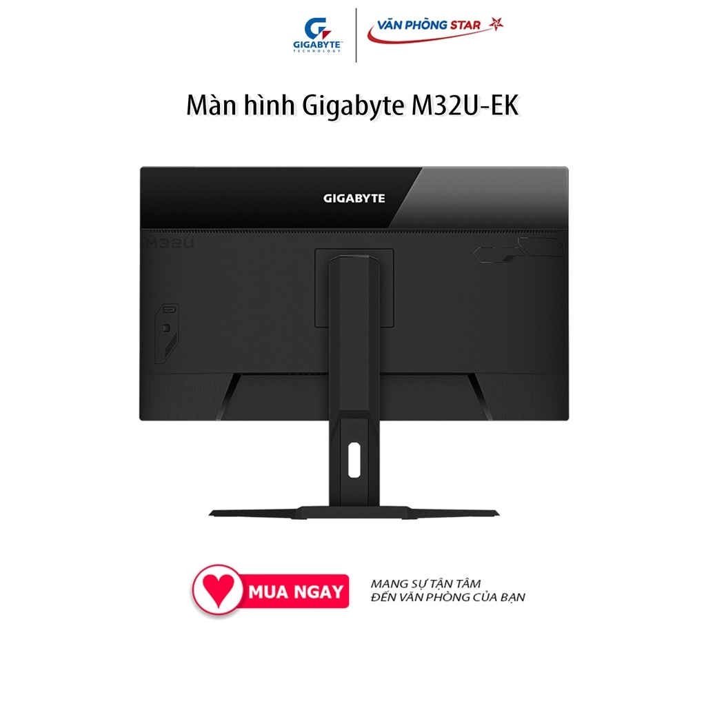 Màn hình Gigabyte M32U-EK (31.5 inch/UHD/IPS/144Hz/1ms/350 nits/HDMI+DP+USB+USBC/Loa)