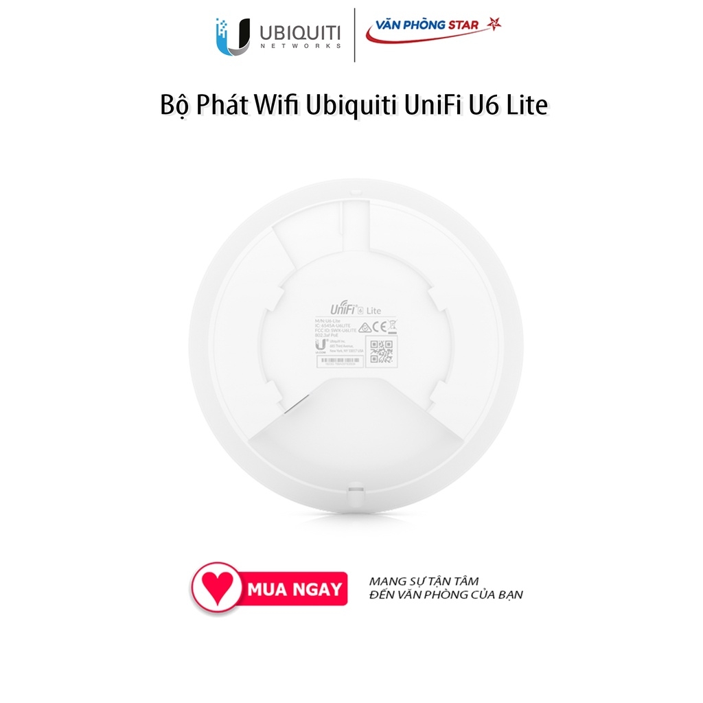 Bộ Phát Wifi Ubiquiti UniFi U6 Lite WiFi 6 chuẩn AX, tốc độ 1501Mbps
