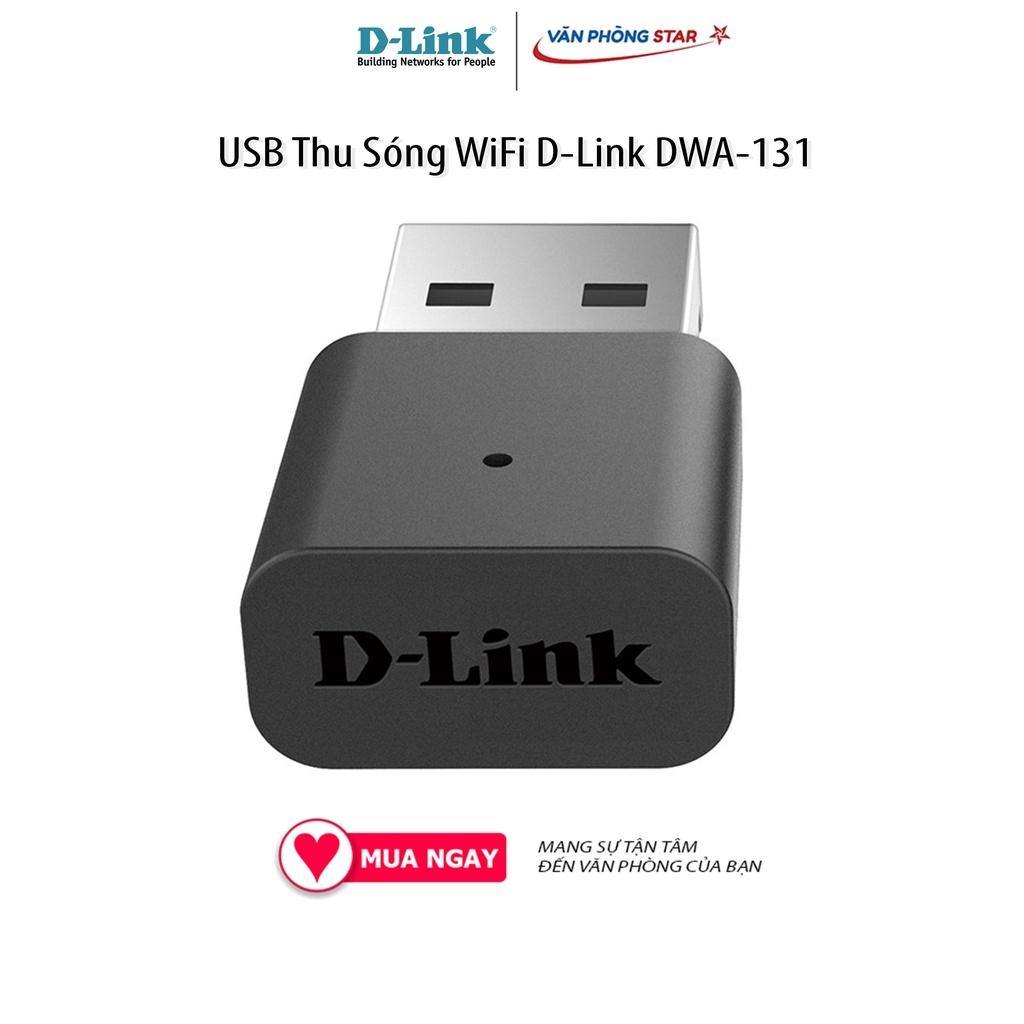 USB Thu Sóng WiFi D-Link DWA-131 kết nối không dây IEEE 802.11n, IEEE 802.11g Cổng kết nối 1x USB 2.0