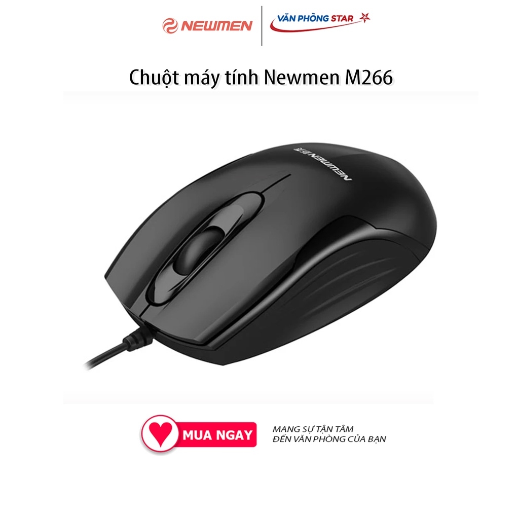 Chuột máy tính gaming Newmen M266, độ phân giải 1000DPI cảm biến optical, kết nối USB 2.0 chính hãng giá rẻ