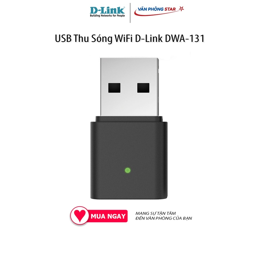USB Thu Sóng WiFi D-Link DWA-131 kết nối không dây IEEE 802.11n, IEEE 802.11g Cổng kết nối 1x USB 2.0