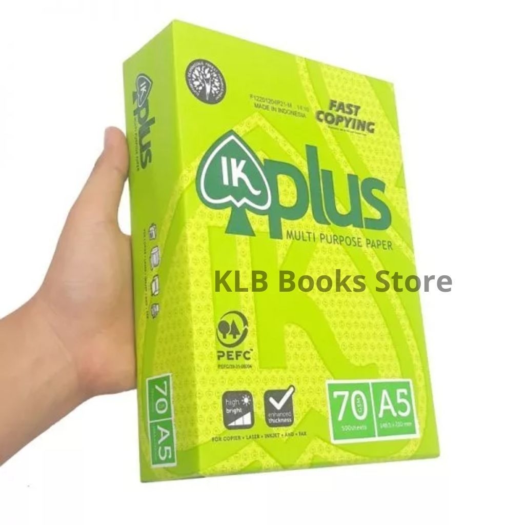 Giấy In A5 Double, Ik Plus, Pagi - Giấy Photo Khổ A5 Trắng Đẹp, In Hóa Đơn, Tài Liệu, Học Tập