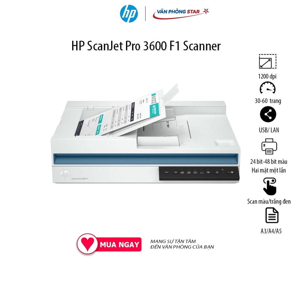 Máy quét/ Scanner HP ScanJet Pro 3600 F1 Scanner (20G06A)