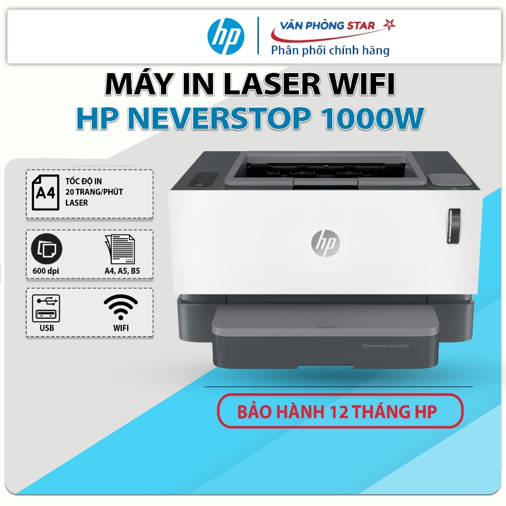 Máy in HP Neverstop Laser 1000w/ 1000a -  Chính hãng mới 100% - Bảo hành 12 tháng Toàn quốc