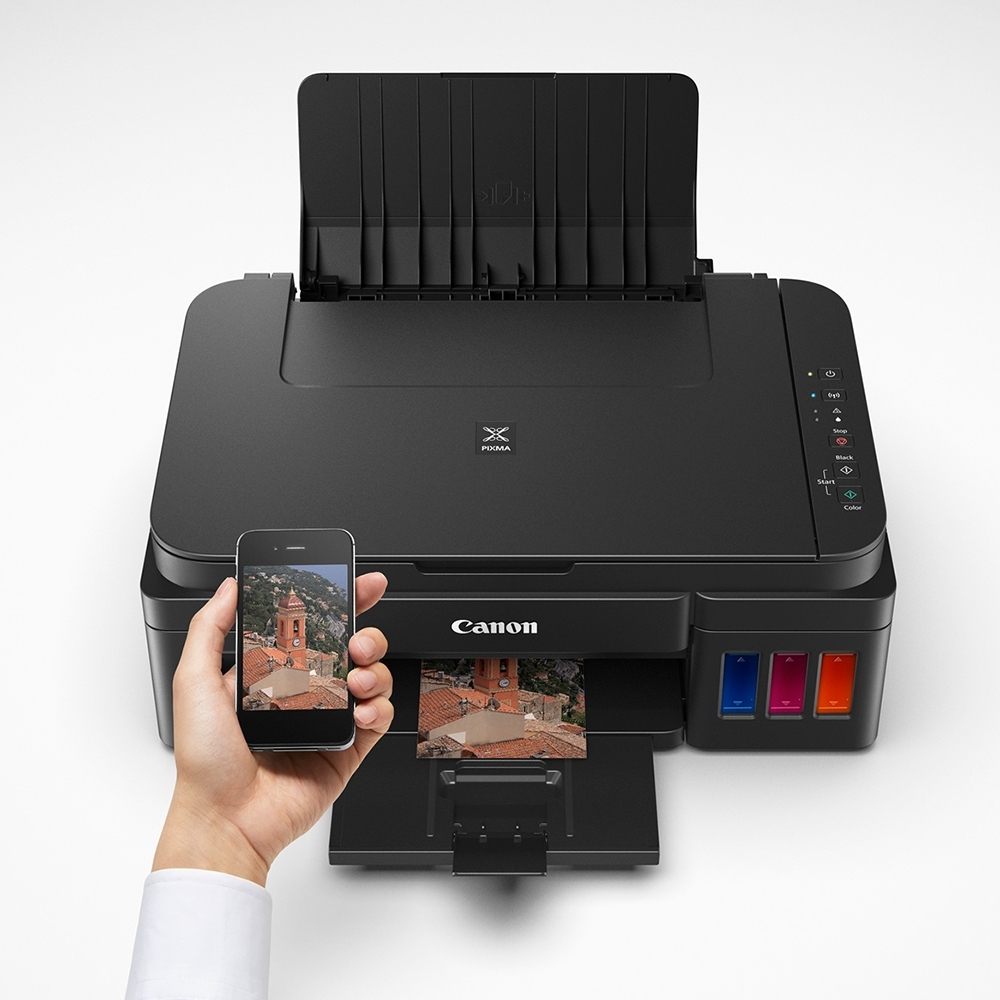 Máy in phun đa năng Canon PIXMA G3000. Máy in ảnh A4, in không dây wifi, máy copy, máy scan, tất cả trong 1 chính hãng