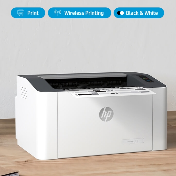 Máy in Laser HP 108W (4ZB80A) - Máy in wifi đen trắng mới 100% - Bảo hành chính hãng HP 12 tháng.