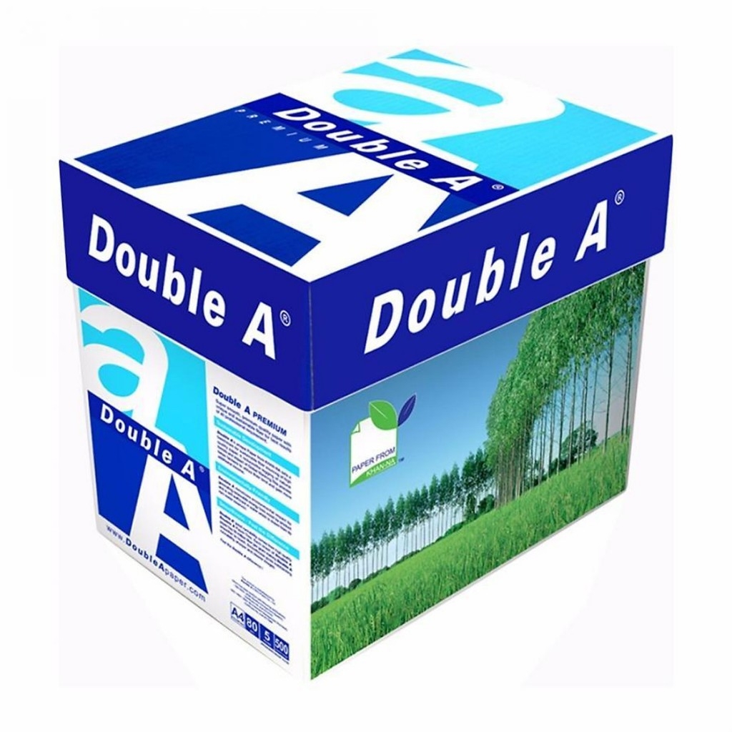 Giấy DoubleA A4-70 ĐL 70. Giấy In A4 Chất Lượng Cao, Chống Kẹt Giấy Máy In