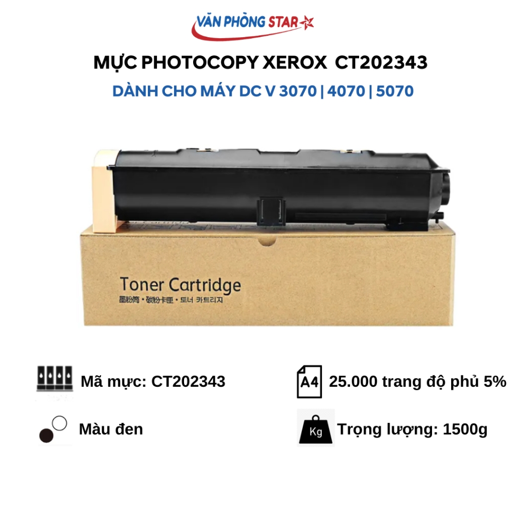 Mực Photo Xerox CT202343 - Dùng Cho Máy DC-V 3070/4070/5070 - Mực In Tương Thích chất lượng cao