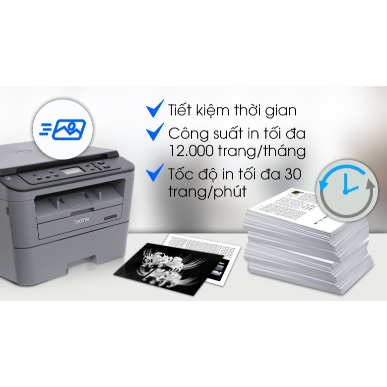Máy in laser đen trắng đa chức năng Brother DCP-L2520D đa chức năng (In, Copy, Scan, Đảo mặt)