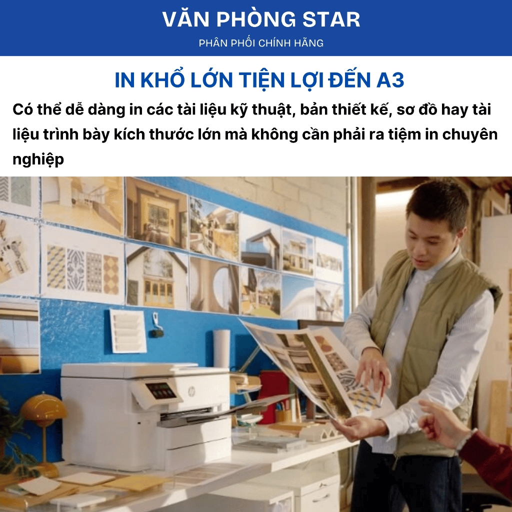 Máy In Phun Màu Đa Năng HP OfficeJet Pro 9730 – In màu A3, Scan Copy Fax, WiFi, LAN, In Đảo Mặt