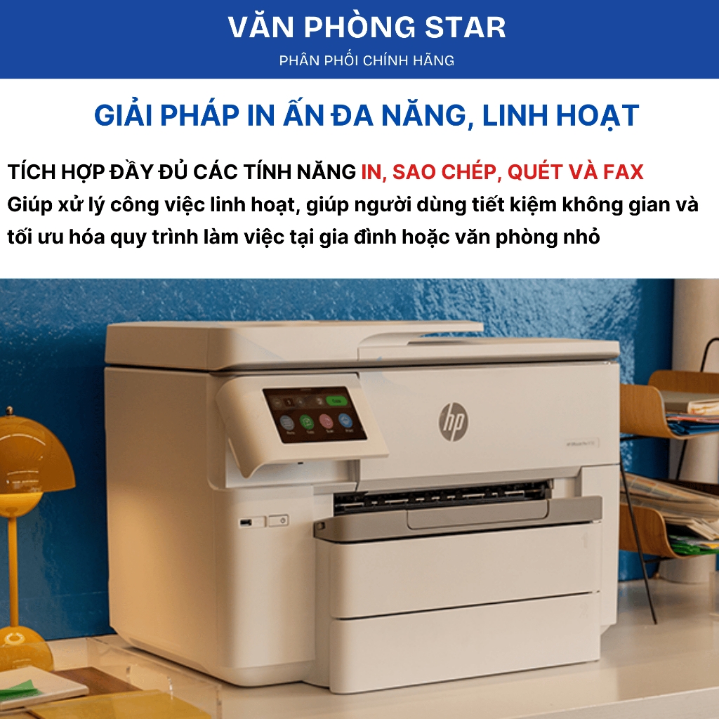 Máy In Phun Màu Đa Năng HP OfficeJet Pro 9730 – In màu A3, Scan Copy Fax, WiFi, LAN, In Đảo Mặt