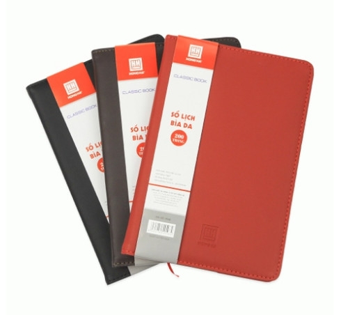 Sổ bìa da Edition Daily Book B5 Hồng Hà 200 trang