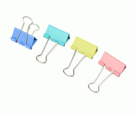 Kẹp bướm, kẹp giấy màu Hồng Hà 19mm