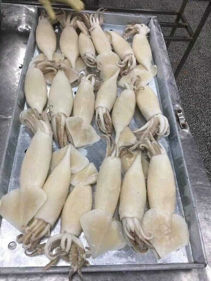 Mực ống nguyên con làm sạch cấp đông IQF  - túi 2 kg